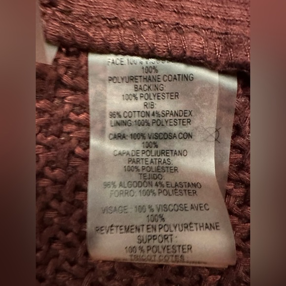 Calvin Klein Faux Leather Burgundy Jacket - Size XL - Picture 11 of 11